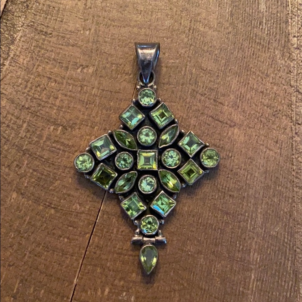 Artisan sterling silver collar and pendant set - Picture 7 of 10